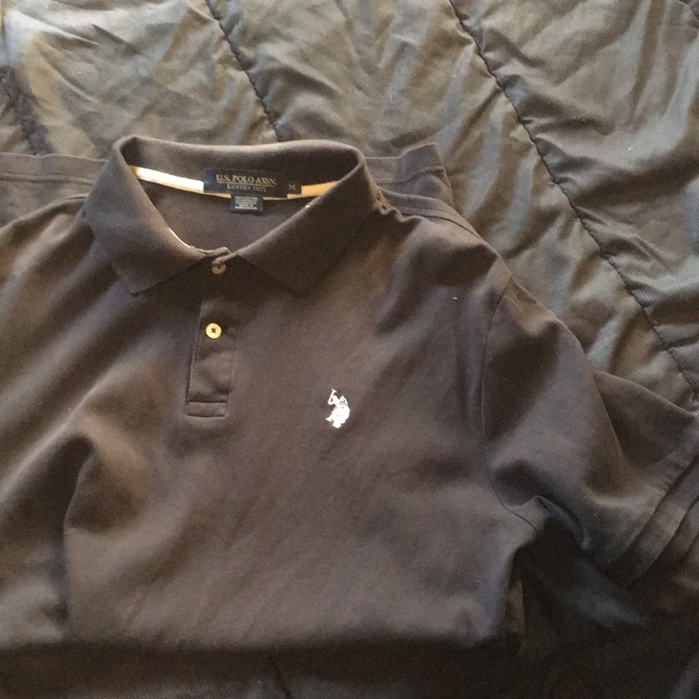Black polo shirt